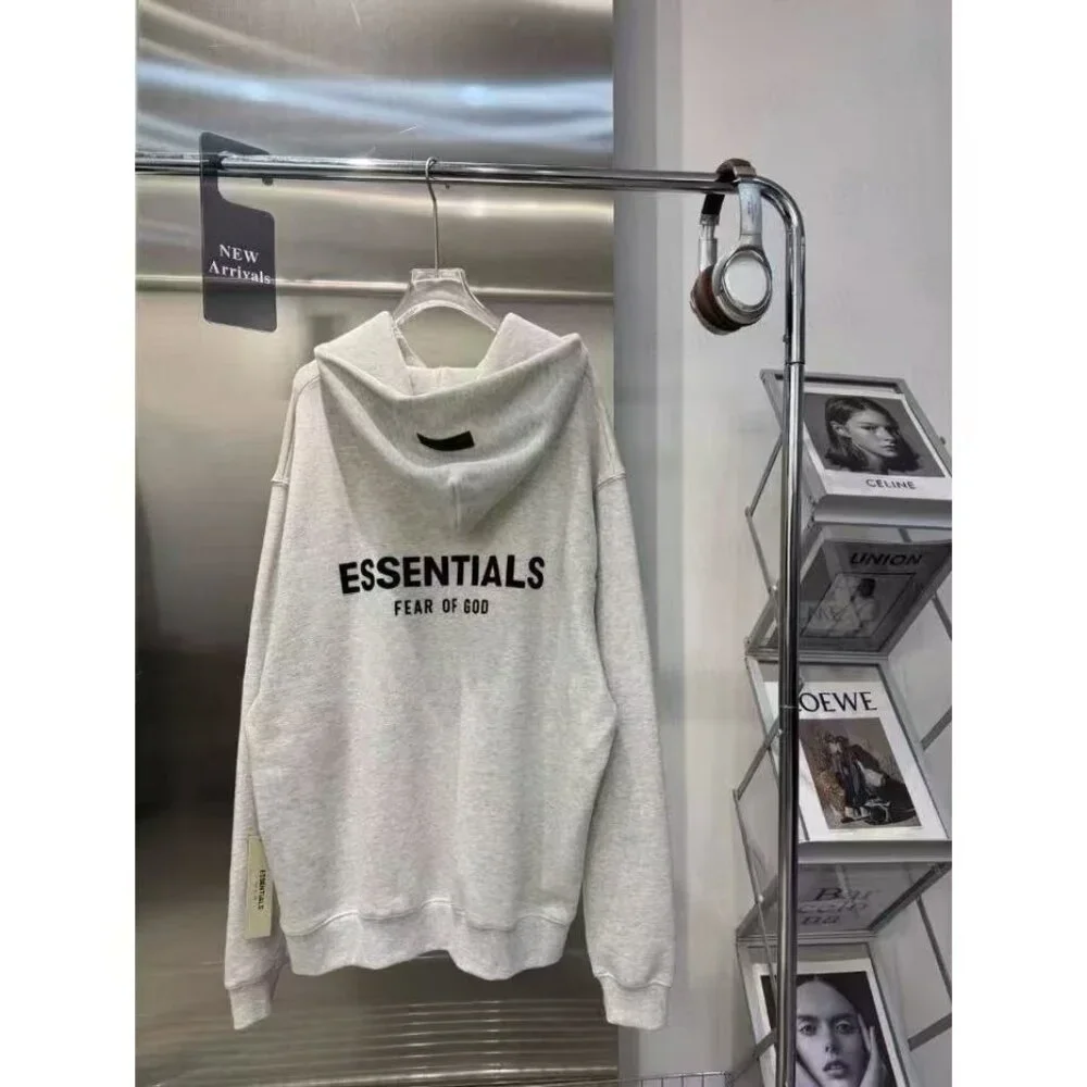 Fear of God Essentials Hoodie Light Oatmeal Relaxed Silhouette - Picture 2 of 4